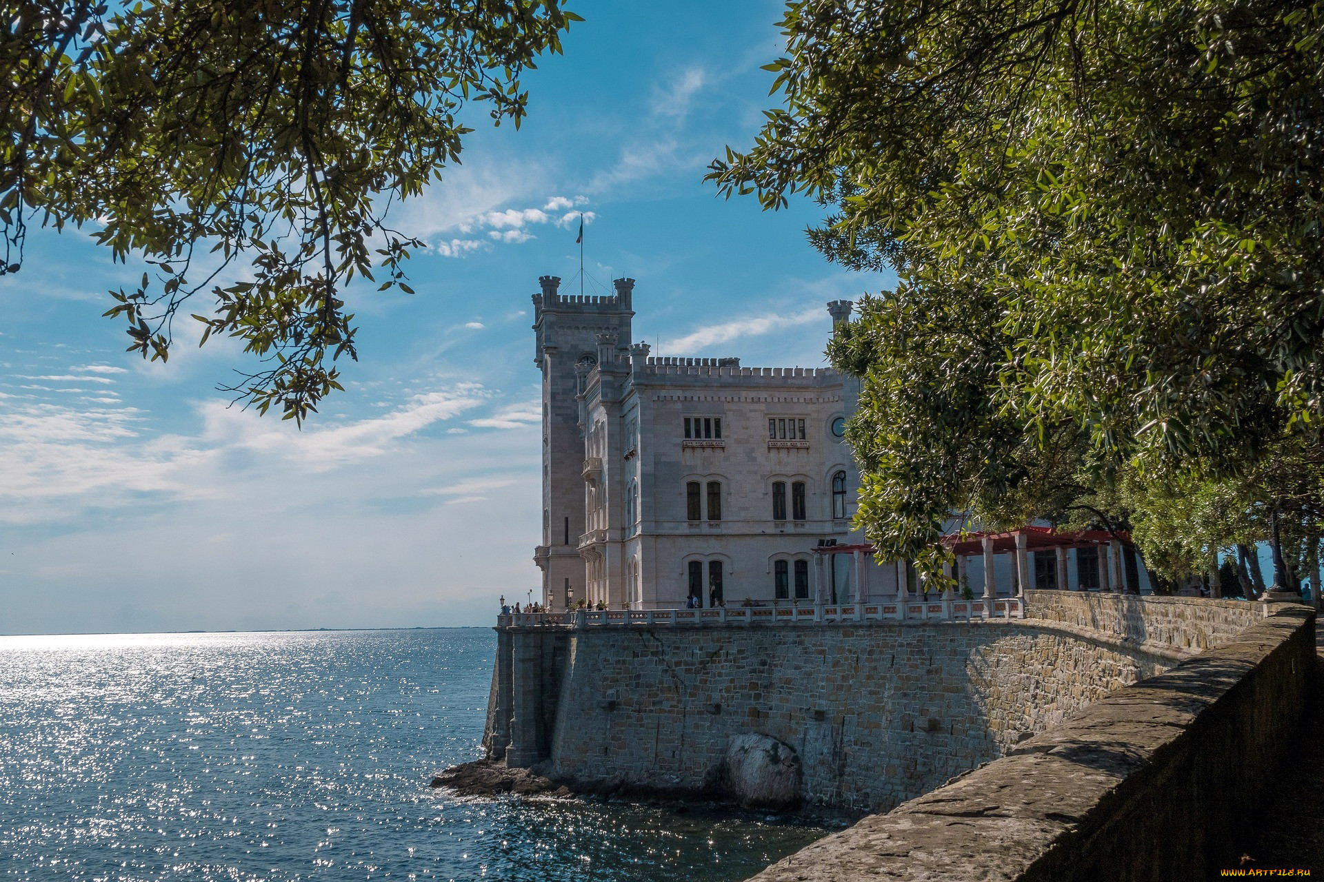 miramare castle, italy, ,  , miramare, castle